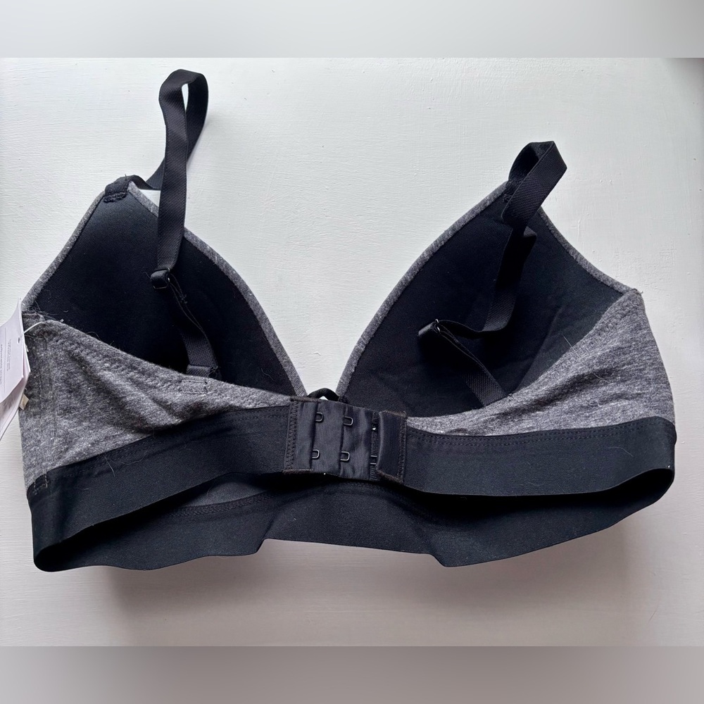 Auden 34D Dark Gray Bra Lightly Lined Wireless Comfy Wire Free Smooth - Picture 5 of 8